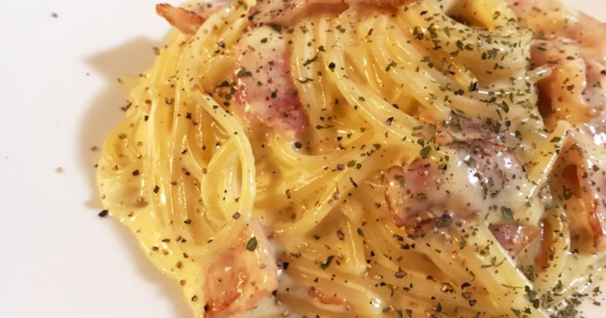 フライパン1つで♡濃厚カルボナーラ by ☆＊RikO＊☆ 【クックパッド