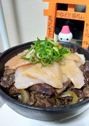 後妻丼！ビントロマグロ牛すき煮丼♪-レシピのメイン写真