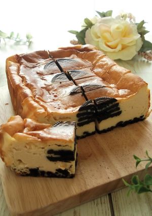 水切り不要　オレオヨーグルトチーズケーキ-レシピのメイン写真