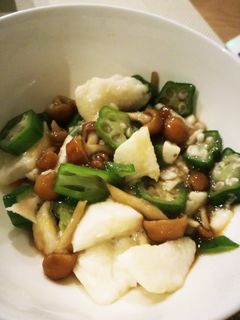 山芋とオクラなめこ-レシピのメイン写真