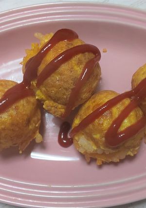カゴメケチャップでたこ焼きオムライス-レシピのメイン写真