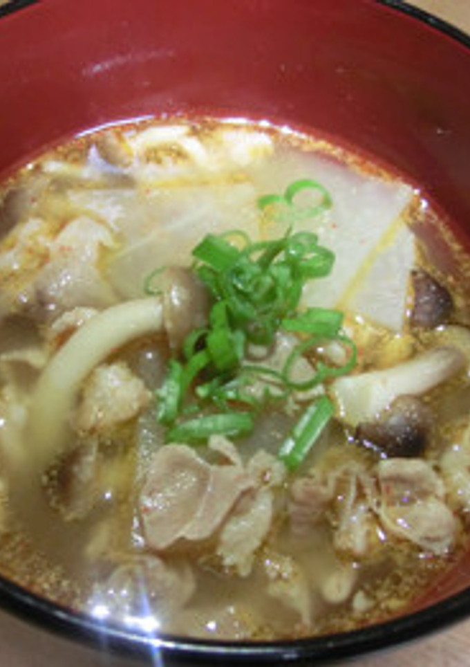 ごまだれで作る♪簡単ピリ辛ごまだれスープ-レシピのメイン写真