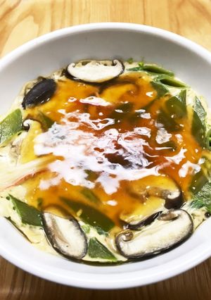 サッポロ一番ごま味あんかけカニ玉風-レシピのメイン写真