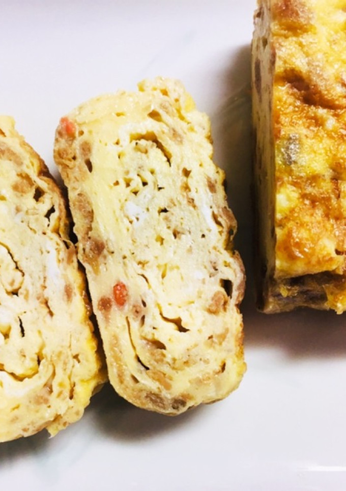 ☆簡単☆鶏そぼろを入れた卵焼き-レシピのメイン写真