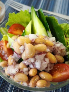 大豆ごろごろドレッシングのサラダ-レシピのメイン写真