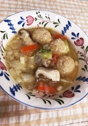具だくさん鶏団子スープ-レシピのメイン写真