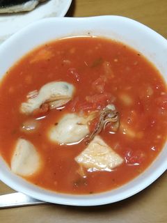 牡蠣と豆のトマトスープ-レシピのメイン写真