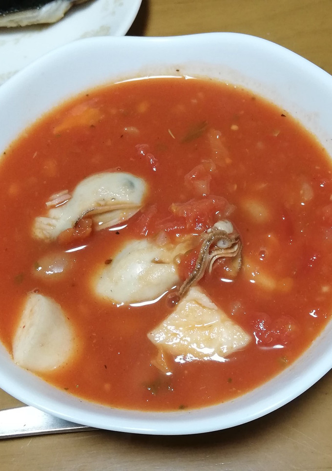牡蠣と豆のトマトスープ-レシピのメイン写真