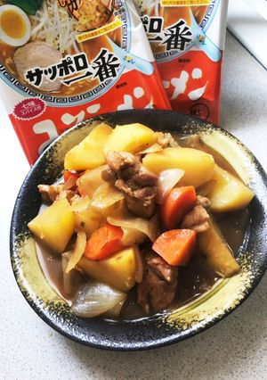 ラーメンスープでお変わり肉じゃが-レシピのメイン写真