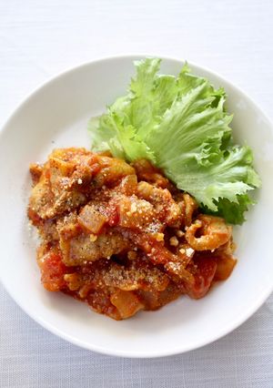 簡単メーン料理【ポークのトマトカレー煮】-レシピのメイン写真