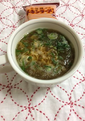 とろろ昆布でミニチキンラーメン-レシピのメイン写真
