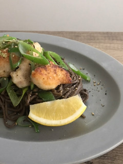 鶏むね肉とネギの焼き蕎麦-レシピのメイン写真