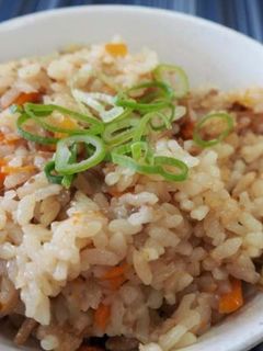 なめたけとツナの炊き込みご飯-レシピのメイン写真