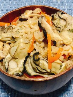 牡蠣と椎茸の炊き込みご飯-レシピのメイン写真
