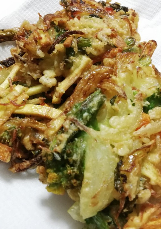 菜の花をおいしく食べるかき揚げ-レシピのメイン写真