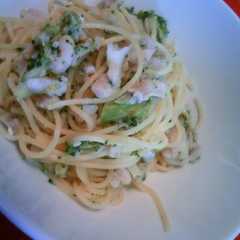 รูปของ タラとブロッコリーの春色パスタ✿