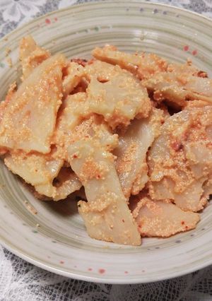 簡単!茹で和えの明太マヨ蓮根-レシピのメイン写真
