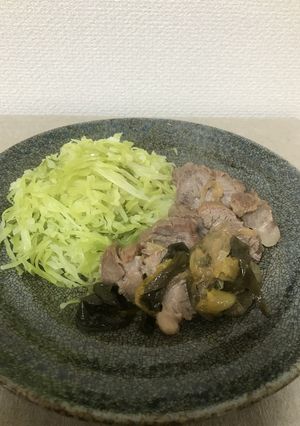 蒸しキャベツ+えごま油-レシピのメイン写真