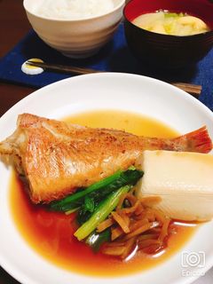 フライパンで簡単!栄養満点赤魚の煮付け-レシピのメイン写真