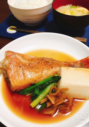 フライパンで簡単！栄養満点赤魚の煮付け-レシピのメイン写真