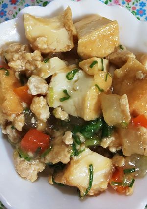 コロコロ厚揚げ＆野菜の味噌そぼろ煮-レシピのメイン写真