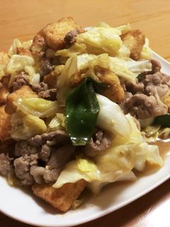 厚揚げと豚肉の味噌炒め-レシピのメイン写真