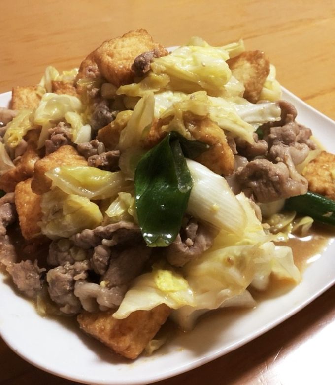 厚揚げと豚肉の味噌炒め-レシピのメイン写真