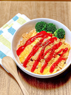 時短!オムライス風親子丼。ランチに。-レシピのメイン写真