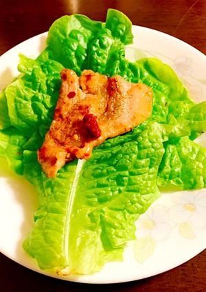 サンチュで食べる漬け込み焼肉-レシピのメイン写真