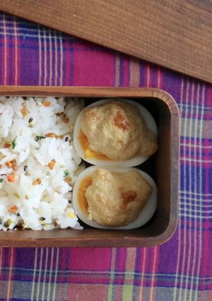 お弁当の一品に！ゆで卵のめんたいマヨ焼き-レシピのメイン写真