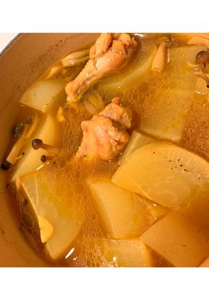 大根と手羽元の煮物☆カレー風味-レシピのメイン写真