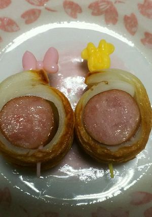 お弁当に!竹輪のクルクル巻ウィンナーIN-レシピのメイン写真