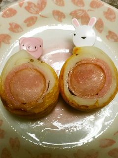 お弁当に!竹輪のクルクル巻べーコンウィン-レシピのメイン写真