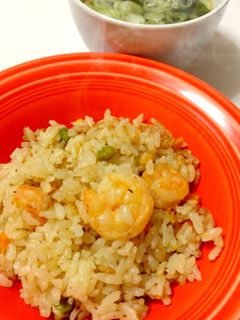 炊飯器で簡単!エビピラフ!-レシピのメイン写真