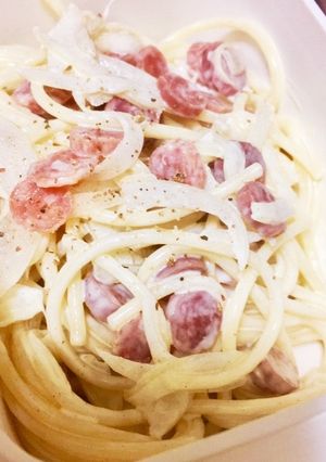 サラミのサラスパ-レシピのメイン写真