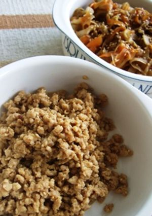 きんぴらを作ったついでに鶏そぼろ。-レシピのメイン写真