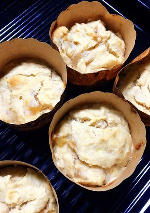バナナと焼きリンゴの米粉マフィン-レシピのメイン写真