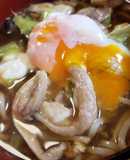 ぶりあらとかきのすき焼きうどん！