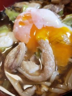 ぶりあらとかきのすき焼きうどん!-レシピのメイン写真