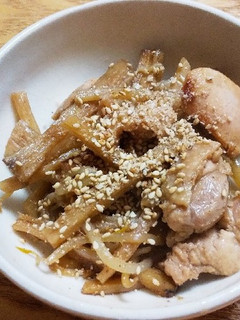 とりごぼう+もやし-レシピのメイン写真