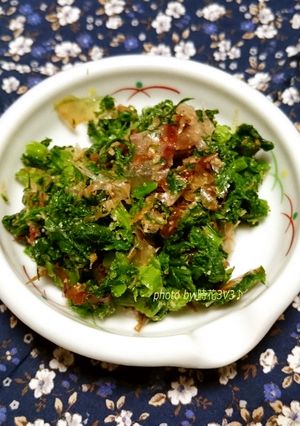 ◆簡単♪無限湯通しわさび菜◆梅昆布茶風味-レシピのメイン写真