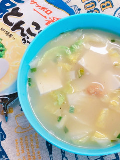 サッポロ一番スープdeとろ〜り白菜豆腐♡-レシピのメイン写真