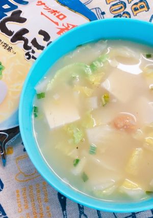 サッポロ一番スープdeとろ〜り白菜豆腐♡-レシピのメイン写真