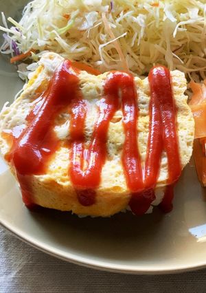 レンジで簡単！5分でできるオムライス風-レシピのメイン写真