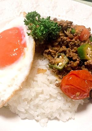 オクラとミニトマトのドライカレー-レシピのメイン写真