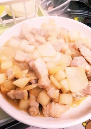豚バラと玉ねぎ大根のこっくり味噌炒め煮-レシピのメイン写真