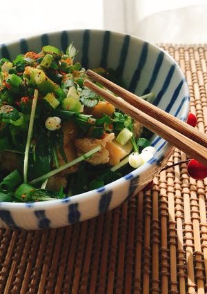ヤゲン軟骨の水菜ポン酢サラダ♡-レシピのメイン写真