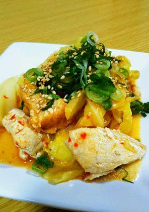 厚揚げ豆腐でかさまし！ピリ辛にんにく炒め-レシピのメイン写真