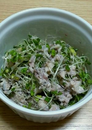 頭髪ケア★サバ缶とスプラウトの和え物-レシピのメイン写真