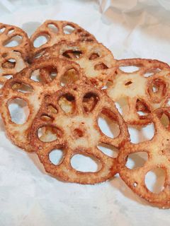 揚げずに簡単!蓮根チップス(蓮根素揚げ)-レシピのメイン写真